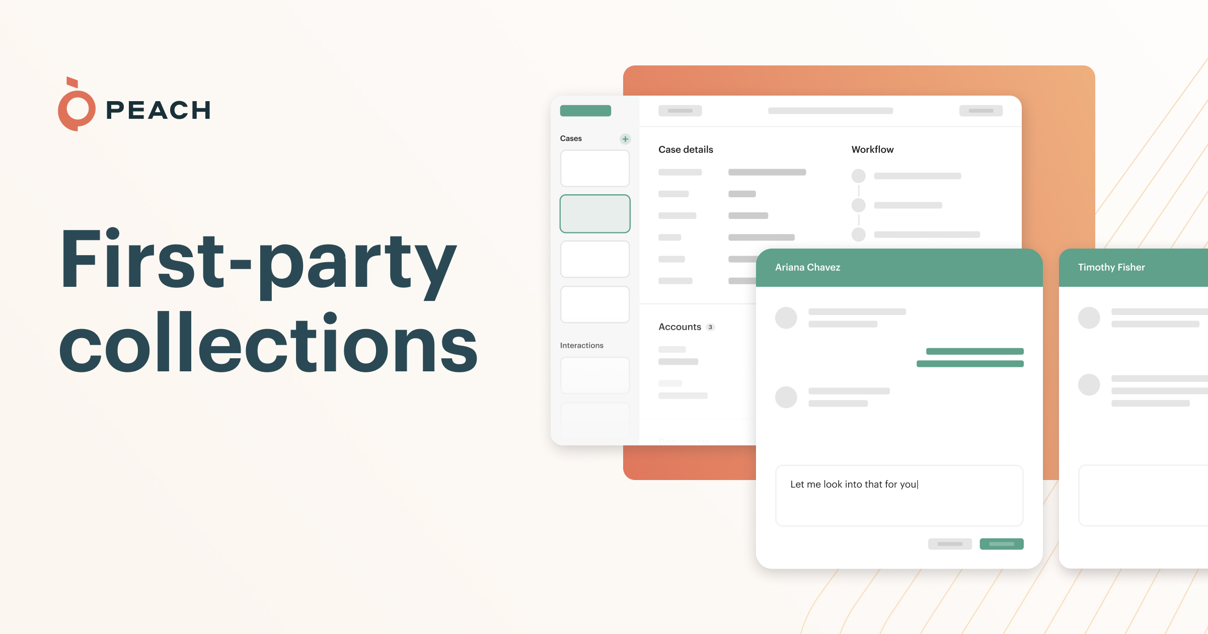 How first-party collections works in Peach's loan servicing platform