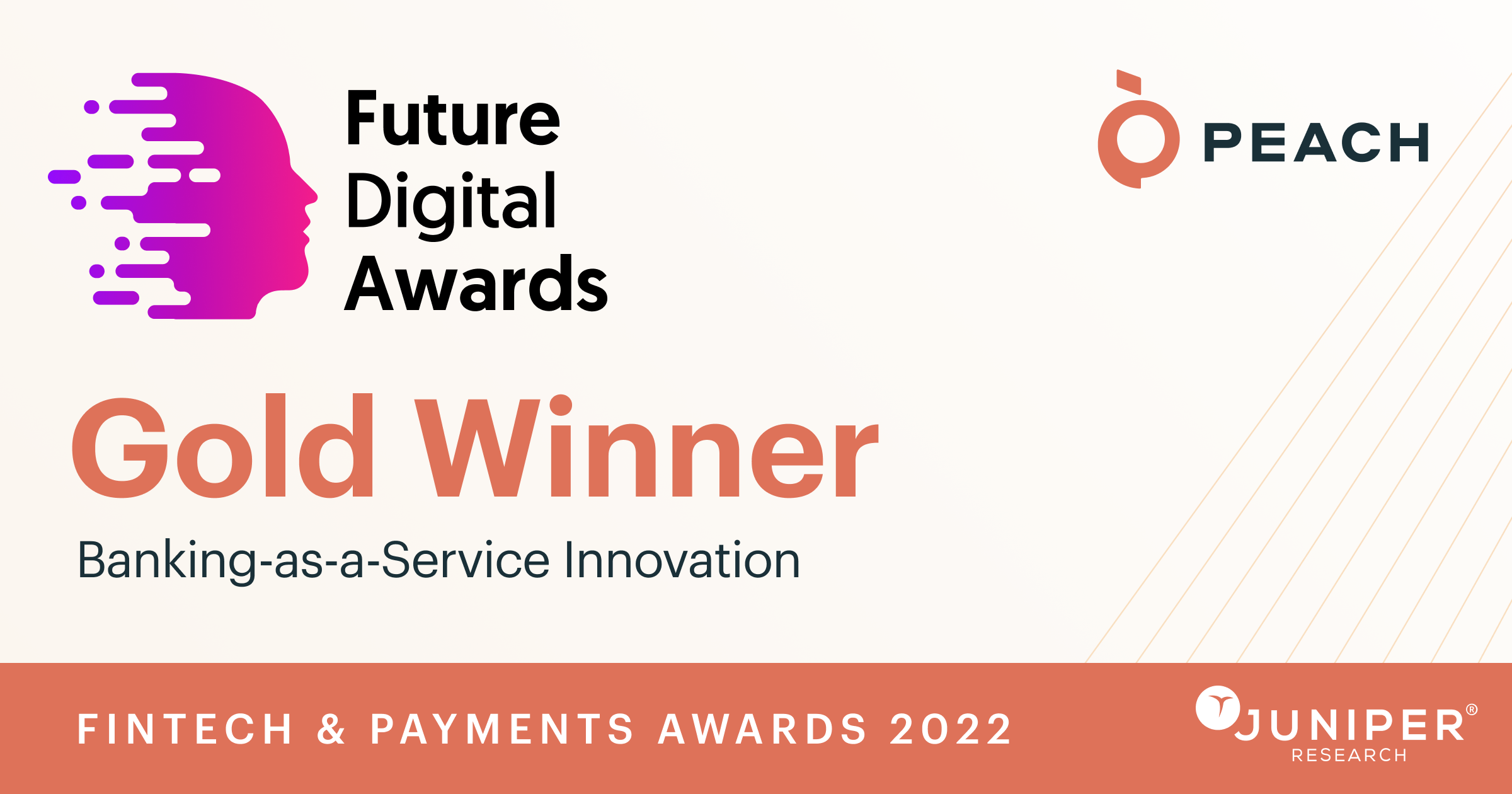 Peach is the 2022 Future Digital Awards Gold Winner for Banking-as-a-Service Innovation